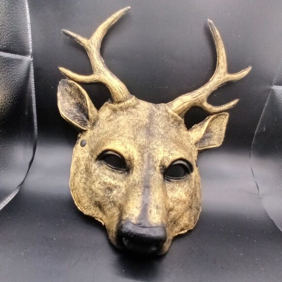 Deer Mask Animal Cosplay Mask PU Anime-Inspired Costume Accessory ren fare - Picture 3 of 4